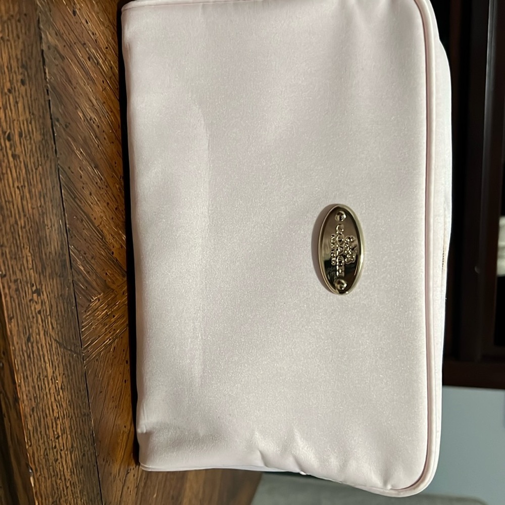 COACH New York Toiletry Pouch Cosmetic Makeup Hand Bag Clutch Light Pink